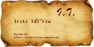 Iritz Tíria névjegykártya
